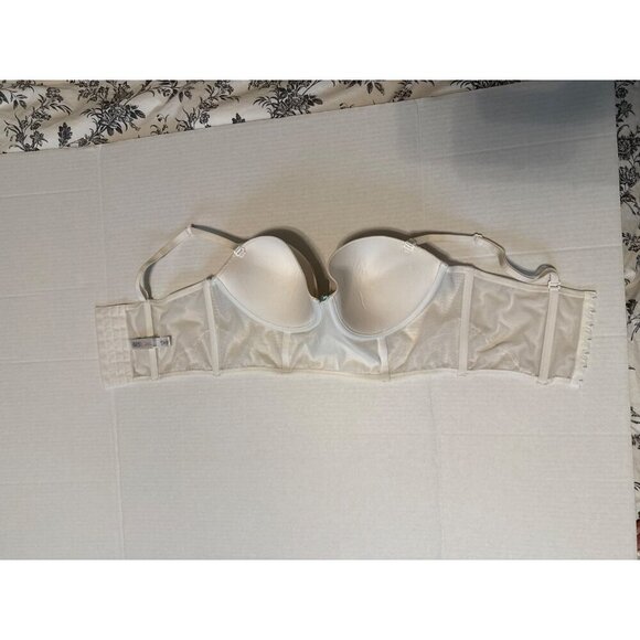 Women's Gilligan & O'Malley White Push Up Lace Bra Size Large Tiny Flaw - Picture 11 of 15